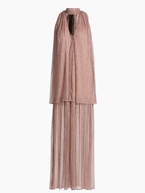 Black Halo Blush Metallic Maxi Dress